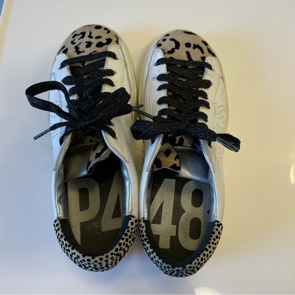 P448 S20 John Animal Print Leather Sneakers - Picture 5 of 9